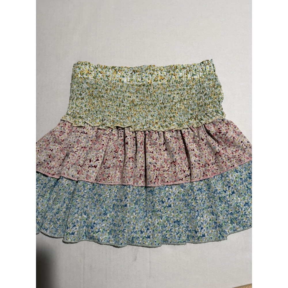 Shein 3 Color Floral‎ AOP Ruffles Skirt, Women's Medium